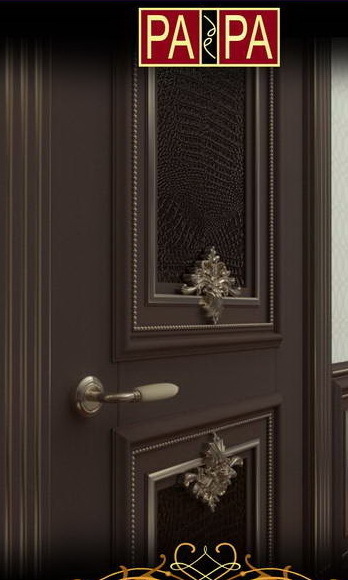 Модель дверей с резьбой и резным штапиком, в белом цвете